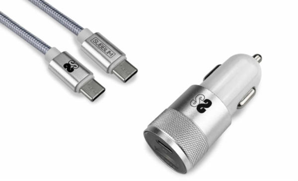 CARGADOR COCHE SUBBLIM DUAL PD20W+QC3.0+C TO C/LIGHTNING S