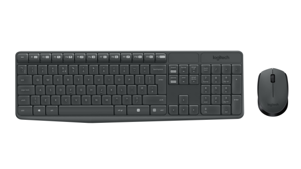 COMBO TECLADO RATON LOGITECH MK235 RF INALAMBRICO GRIS