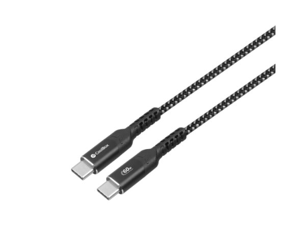 CABLE USB-C A USB-C PD 1.2M 60W GRIS COOLBOX