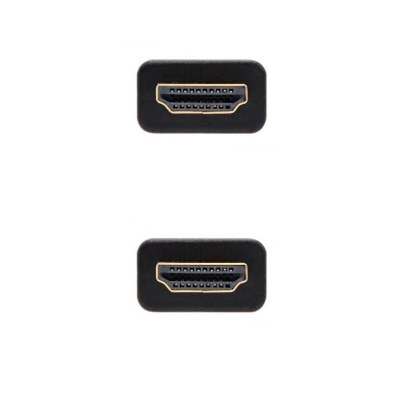 CABLE HDMI V2.0 4K 60HZ 18GBPS, AM-AM, NEGRO 0.5M NANOCABLE