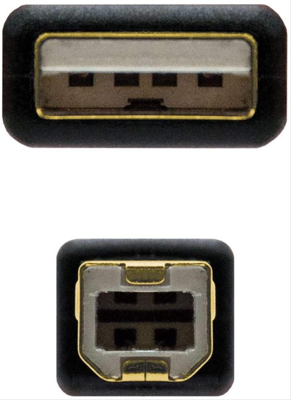 CABLE USB 2.0 IMPRESORA HQ FERRITA A/M-B/M 2M NEGRO NANOCABLE