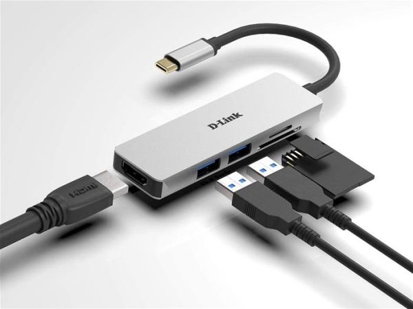 HUB D-LINK USB-C 5EN1 CON HDMI / 2xUSB3.0 / LECTOR DE TARJETAS