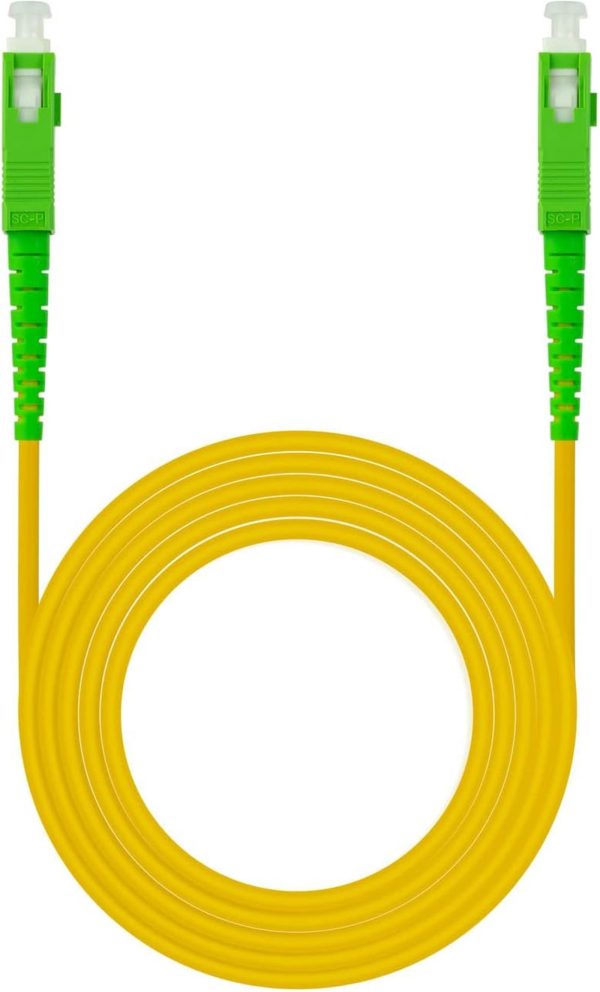 CABLE FIBRA SC/APC-SC/APC MONOMODO LSZH AMARIL.50M NANOCABLE
