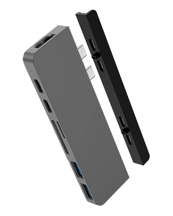HUB HYPERDRIVE DUO 7 EN 2 USB-C MACBOOK PRO GRIS