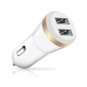 Eightt - Cargador de coche USB - 2 Puertos 5V - 2.4A 12W - Plastico ABS - Color Gris