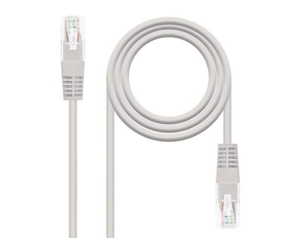 CABLE DE RED LATIGUILLO RJ45 CAT.5E UTP AWG24 25 CM GRIS NANOCABLE
