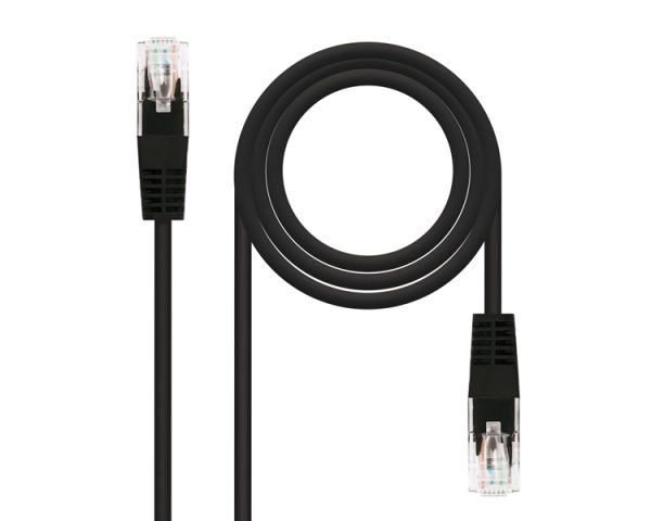 CABLE DE RED LATIGUILLO RJ45 CAT.5E UTP AWG24 3 M NEGRO NANOCABLE
