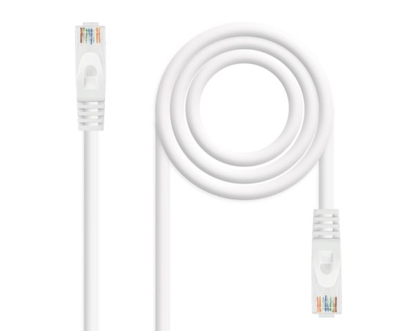 CABLE DE RED LATIGUILLO RJ45 UTP CAT6A AWG24 2 M BLANCO NANOCABLE