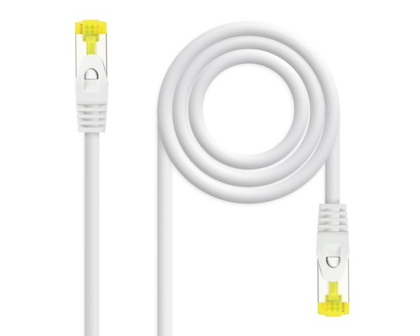 CABLE DE RED LATIGUILLO RJ45 SFTP CAT6A AWG26 2 M BLANCO NANOCABLE