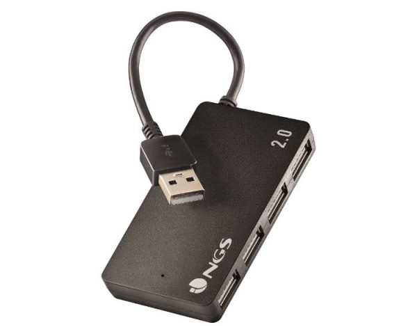 HUB 4 PUERTOS USB IHUB4.0 TINY NEGRO NGS