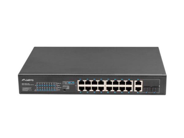 SWITCH LANBERG 18 PTOS 100MB 16xPOE+/2x GBIT ETHER 250W RACK 19"