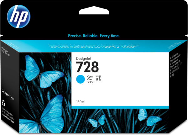 TINTA HP 728 CIAN