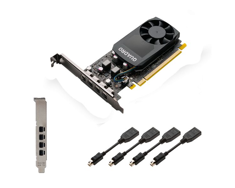 VGA NVIDIA QUADRO P1000 + ADAPTADOR DP PNY