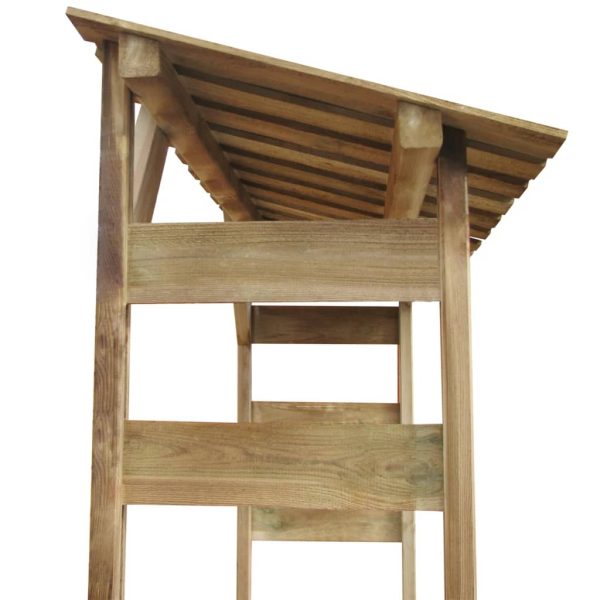 Abrigo p/ arrumação lenha 150x44x176 cm pinho impregnado - Image 4