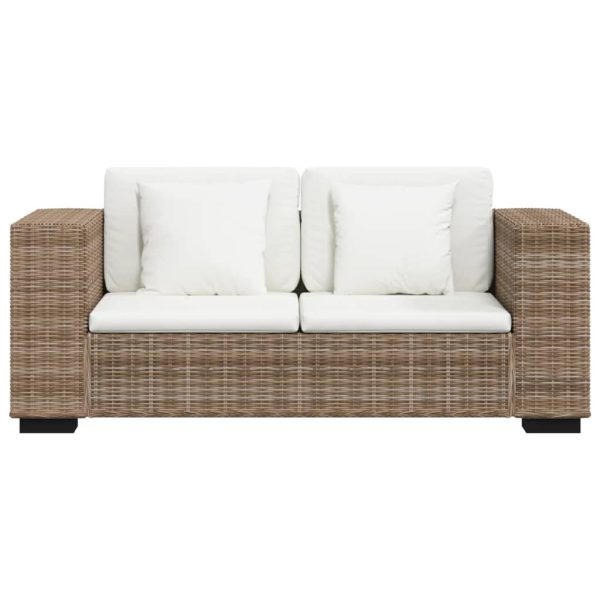 Conjunto de sofá de 2 lugares, 7 pcs, vime genuíno - Image 3