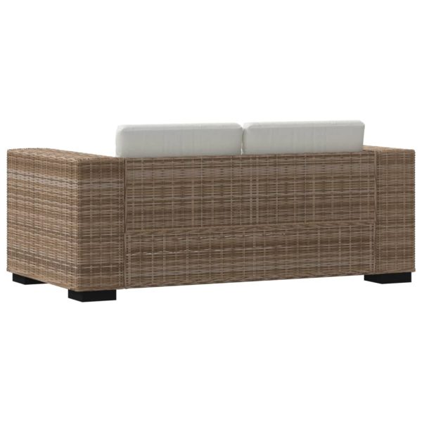 Conjunto de sofá de 2 lugares, 7 pcs, vime genuíno - Image 5