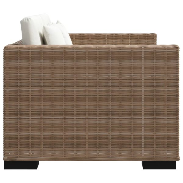 Conjunto de sofás de 3 lugares, 8 pcs, vime genuíno - Image 4