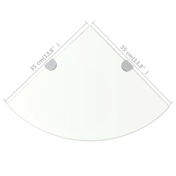 Prateleira canto, suportes cromados, vidro transparente 35x35cm - Image 6