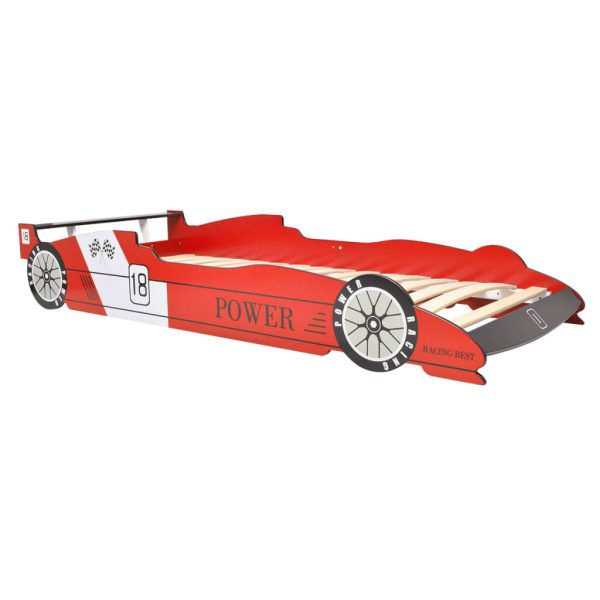 Cama carro de corrida LED para crianças 90x200 cm vermelho - Image 5
