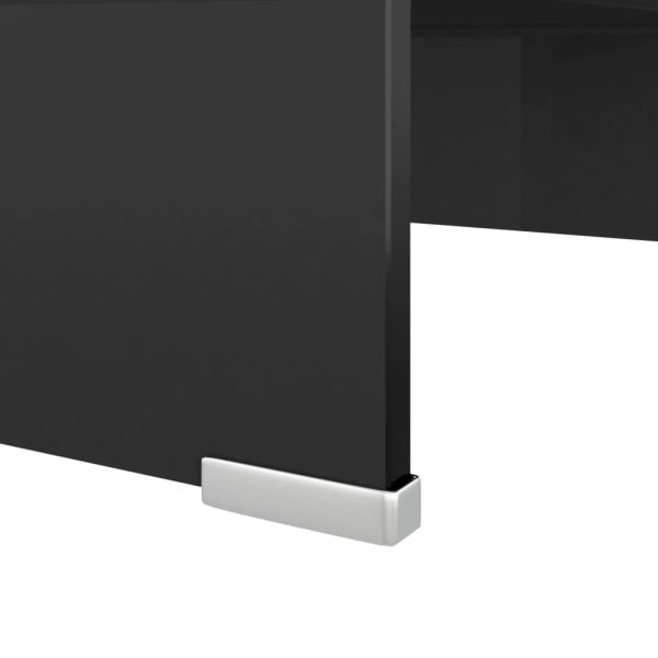 Suporte de TV/monitores em vidro 40x25x11 cm preto - Image 5