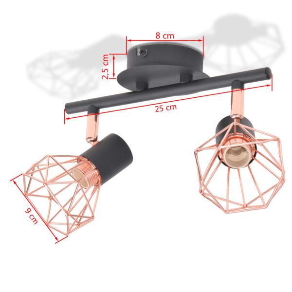 Candeeiro de teto com 2 lâmpadas filamentos LED 8 W - Image 7