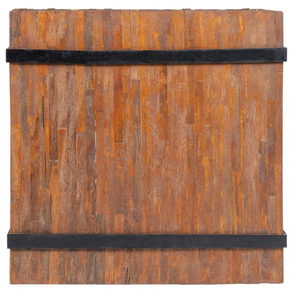 Mesa lateral em teca 60x60x38 cm - Image 4