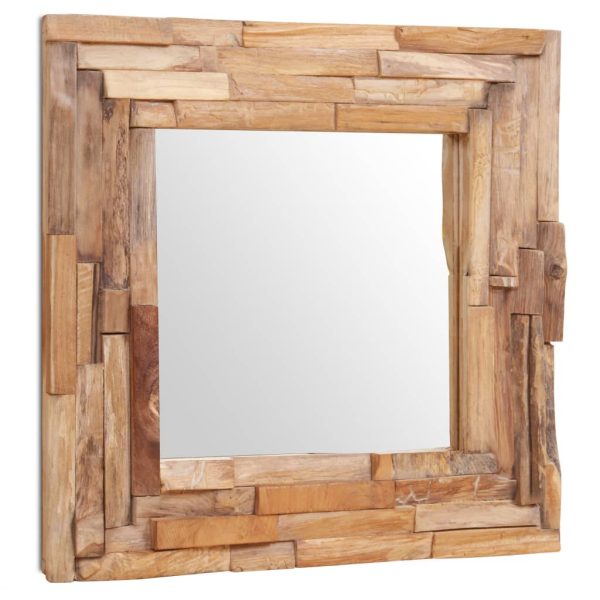 Espelho decorativo em teca 60x60 cm quadrado - Image 2