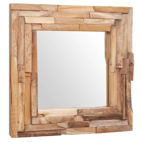 Espelho decorativo em teca 60x60 cm quadrado - Image 3