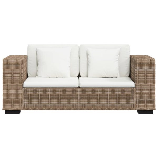 Conjunto sofás de 2 + 3 lugares, vime genuíno - Image 4
