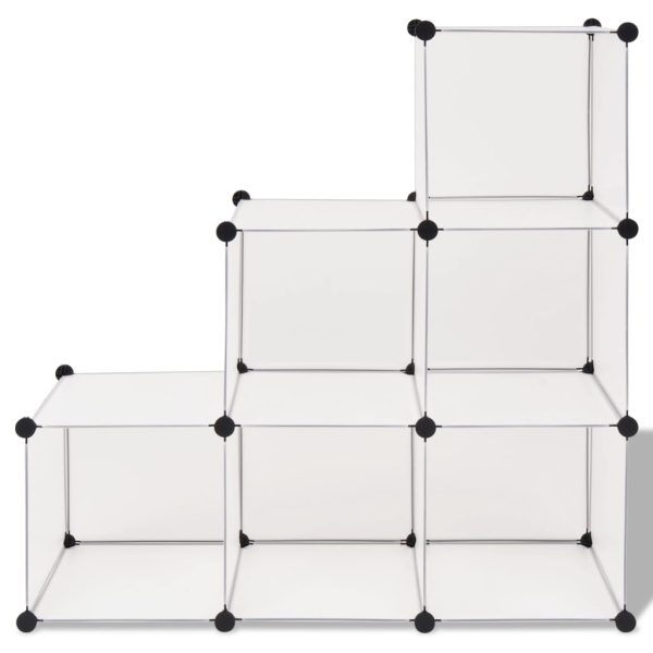 Cubos de arrumação com 6 compartimentos branco - Image 2