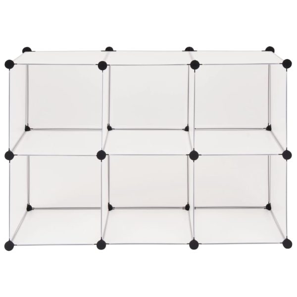 Cubos de arrumação com 6 compartimentos branco - Image 5