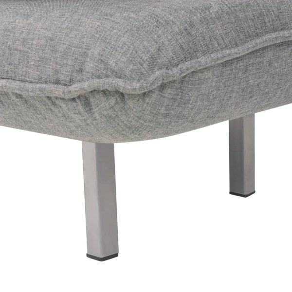 Cadeira giratória e sofá-cama tecido cinzento-claro - Image 11