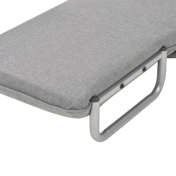 Cadeira giratória e sofá-cama tecido cinzento-claro - Image 10