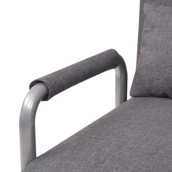 Cadeira giratória e sofá-cama tecido cinzento-escuro - Image 7