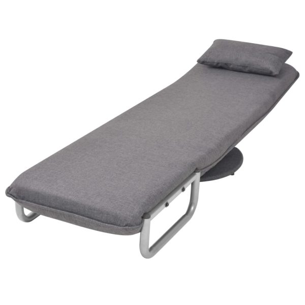Cadeira giratória e sofá-cama tecido cinzento-escuro - Image 8