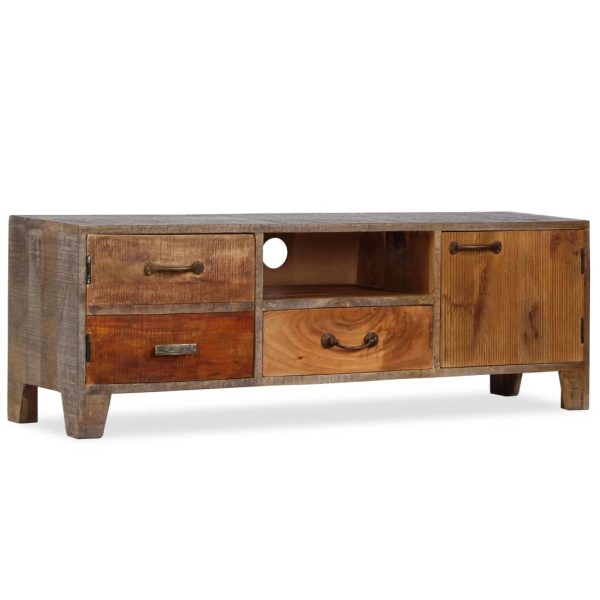 Móvel de TV vintage em madeira de maciça 118x30x40 cm
