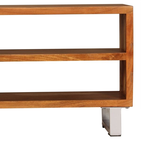 Móvel de TV madeira maciça c/ portas esculpidas 140x30x40 cm - Image 4