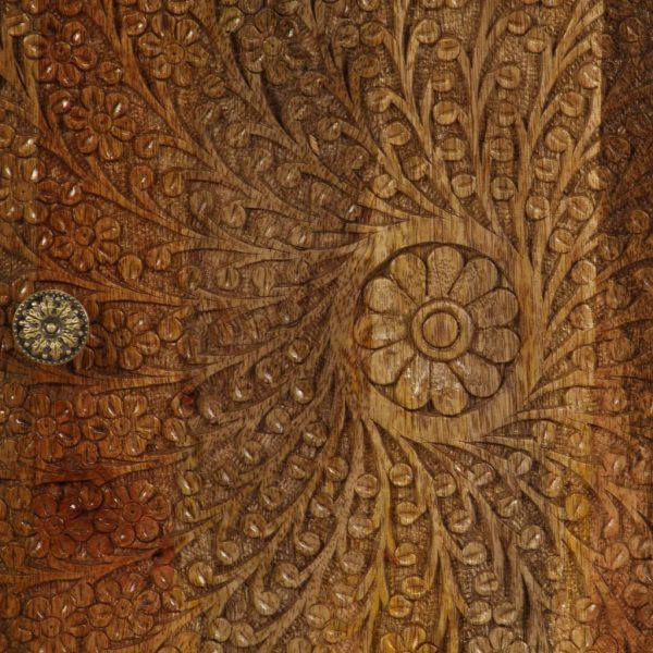 Móvel de TV madeira maciça c/ portas esculpidas 140x30x40 cm - Image 10