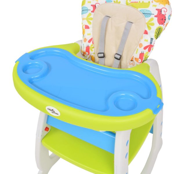 Cadeira de refeição conversível 3 em 1 com mesa azul e verde - Image 7
