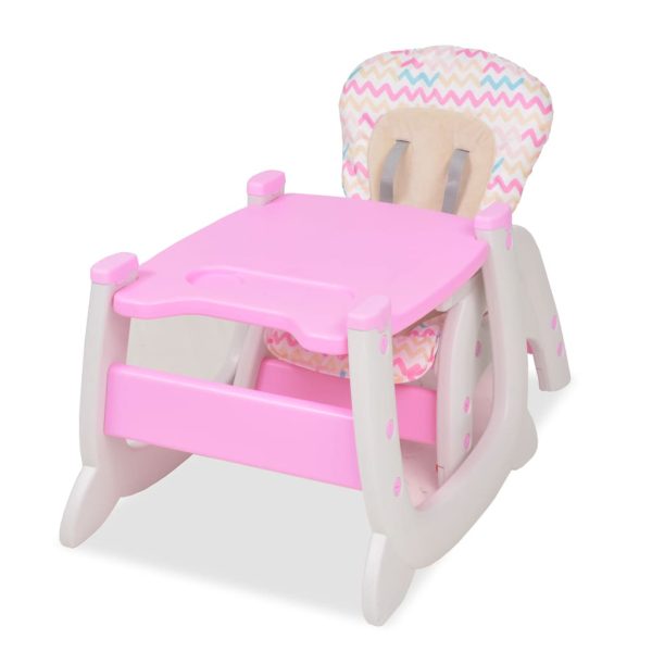 Cadeira de refeição conversível 3 em 1 com mesa rosa - Image 3