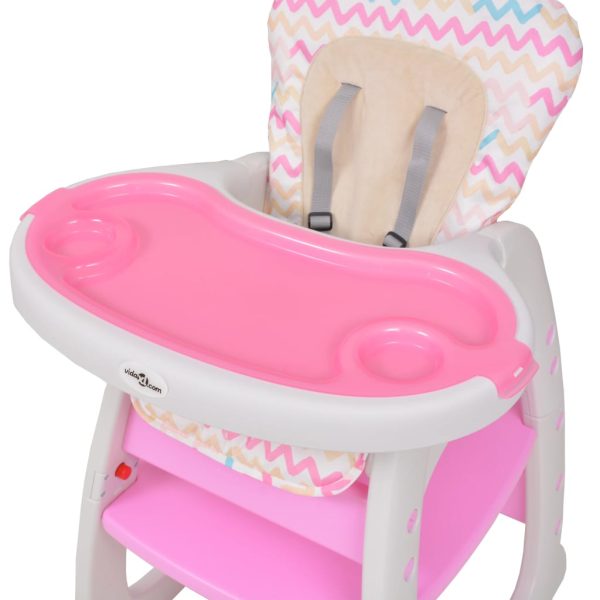Cadeira de refeição conversível 3 em 1 com mesa rosa - Image 7