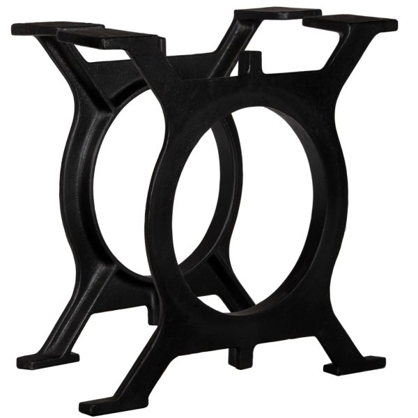 Pernas para mesa de centro 2 pcs estrutura em O ferro fundido