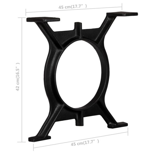 Pernas para mesa de centro 2 pcs estrutura em O ferro fundido - Image 10