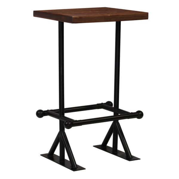 Conjunto de bar 3 pcs madeira recuperada maciça - Image 2