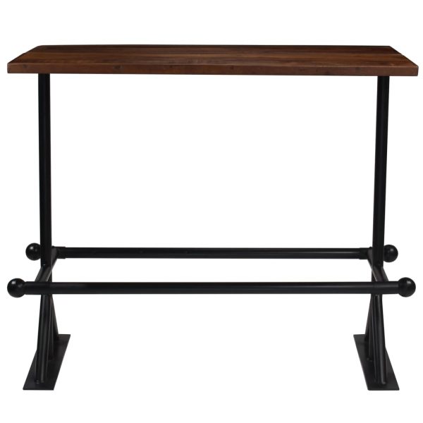 Conjunto de bar 7 pcs madeira recuperada maciça - Image 3