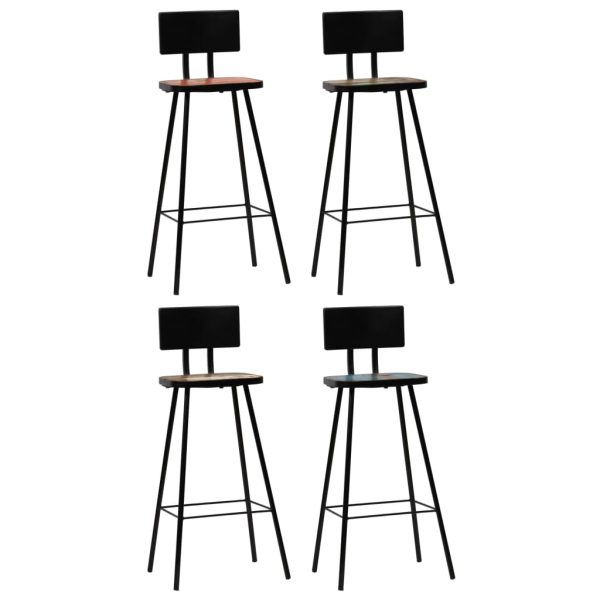 Conjunto de bar 5 pcs madeira recuperada maciça multicor - Image 8