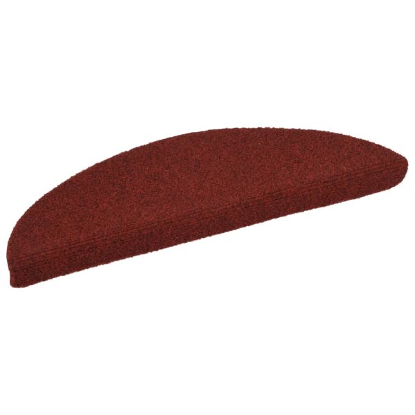 Tapetes de escada adesivos 15 pcs 56x17x3 cm vermelho - Image 3