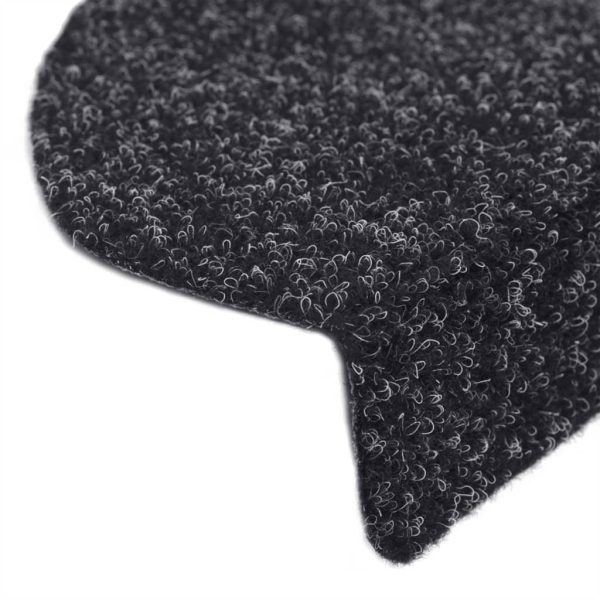 Tapetes de escada adesivos 15 pcs 65x21x4 cm preto - Image 6
