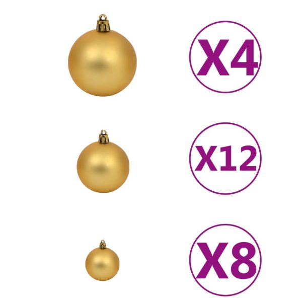 Conjunto bolas de natal 100 pcs 3/4/6cm castanho/bronze/dourado - Image 4