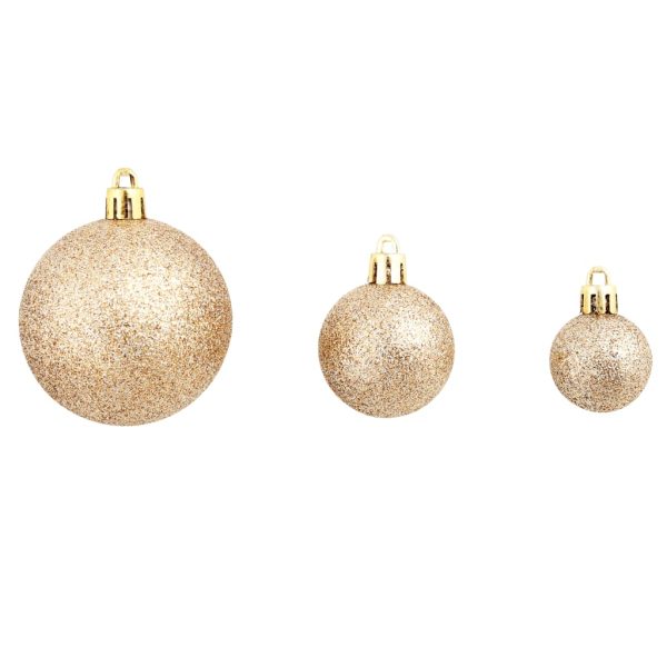 Conjunto de bolas de natal 100 pcs 3/4/6 cm rosa/dourado - Image 4